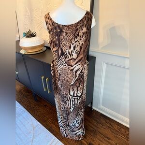 Animal Print‎ Sleeveless Maxi Dress